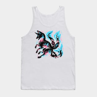 Trans Flag Fox Art Tank Top